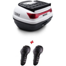 Resim Wogen Wg41 Premium Arka Çanta 41 Litre Beyaz + Karbon Dizlik He Siyah 