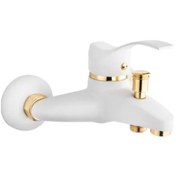 Resim Gms Akdeniz Beyaz Altın Banyo Duş Bataryası Akd303 Beyaz 