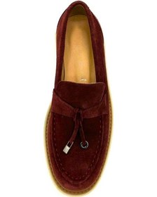 Resim Bordo Süet Paris Kadın Hakiki Deri Ayakkabı Bordo 