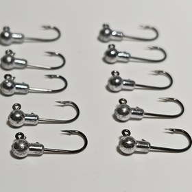 Resim 1/1.5/1.7/2.5/3.5g Kurşun Kafa Kancaları 10 Adetlik Paket, Mikro Balıkçılık, Krom Kaplama, Orijinal Renk, Keskin, Devrilmiş saç tokası, Karbon Çelik, Babalar Günü 
