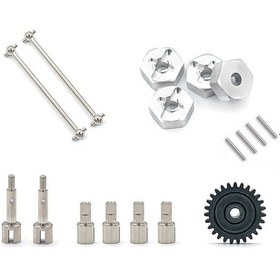 Resim Wili 1/14 144001 İçin Alüminyum Diferansiyel Ve Motor Dişli Takımı 27t 