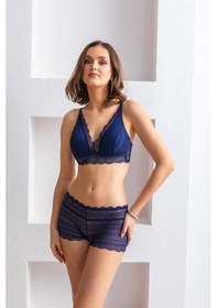 Resim Mode Cool Bralet Sütyen Boxer Takım Lacivert Brf31813 Lacivert 