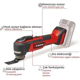 Resim Karokstore Professional Akülü Raspalama Makinesi Tp-Mg 18 Li Bl-Solo Power X- (18 V, 3 Fonksiyon, Manyetik Alet Tutucu, Aksesuarlar Dahil, Akü Dahil Değildir) - 4465190 