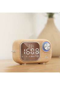 Resim Soaiy E16 Taşınabilir Kablosuz Bluetooth Hoparlör - Dijital Saat & FM Radyo & USB & Hafıza Kartı - ZORE-219473 