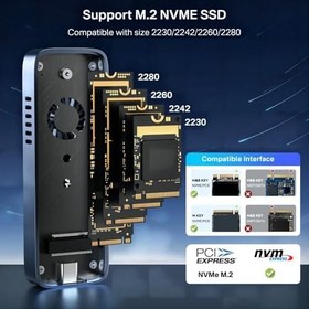 Resim Acasis EC6608 Air - 8TB NVMe SSD Destekli, M&B/M KEY, 10Gbps USB 3.1 Type-C, Dahili Fanlı, Alüminyum Disk Kutusu (EC6608-AIR) 