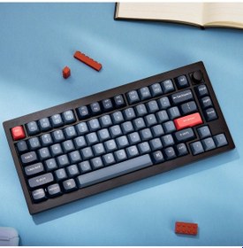 Resim Keychron V1 Max Rgb Tkl Mekanik Red Switch 2.4 Ghz Kablosuz İngilizce Siyah Klavye 
