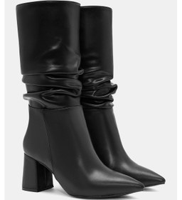 Resim Luna Kadın Siyah Cilt Topuklu Çizme Siyah-cilt Siyah 