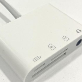 Resim iPhone Lightning 3.5 mm Kulaklık iPhone Şarj Sd Tf Kart Adaptörü 