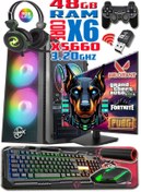 Resim WARBOX Doberman Xeon X5660 3.20ghz 48gb Ram 512gb Ssd R7 240-4gb E.kartı 20" Monitör Gaming Bilgisayar 