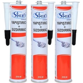 Resim Stein Pu 50 Adhesive - Poliüretan Mastik 3 Adet 310 Ml Siyah Siyah 