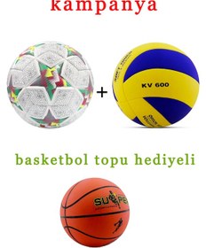 Resim Alastor Basketbol Topu Hediyeli 2 Li Set Voleybol Topu Ve Futb... Mavi 