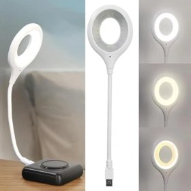 Resim Storemax Sesle Kontrol 3 Renk Işık Modlu Akrobat USB LED Kitap Okuma Işığı, USB Gece Işığı Lambası, 20 Led, Sesle Kontrol Masası Işığı, Ses Komutları Açıklamada Mevcuttur 