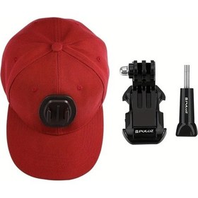 Resim Gaojunshop01 Kırmızı Puluz Beyzbol Şapkası Djı Osmo Action Aksiyon Kameraları J Kancalı Bağlantı 