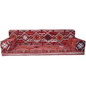 Resim Erbasonline Mtk409-401 Şark Köşesi Kırmızı Halı Ds. Dörtlü Minder Tk. 140Lık 
