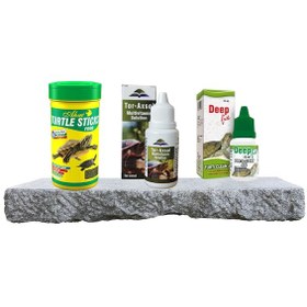 Resim Purecanpati Ahm Stick Kaplumbağa Yemi + Tor-axsol Vitamin + Deepfix Kabuk Koruyucu 