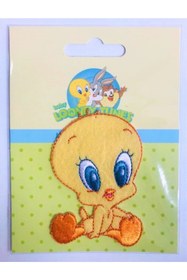 Resim Looney Tunes Ütü Ile Yapışan Dokuma Nakışlı Arma - Patch - Yama Tweety (TİVİTİ) 2 Iron-on Motif 