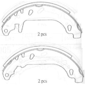Resim Renault Twingo 99/00 Arka Fren Pabucu 90x40 Bramax 