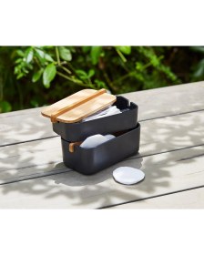 Resim Lexon Zen Pamuk Kutusu Siyah Bambu LH42N 