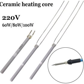 Resim Sourcingasia Ayarlanabilir Sıcaklık Elektrikli Havya Isıtıcı 220V 110V 80W 60W Seramik Dahili Isıtma Elemanı 908 908S Lehim (Yurt Dışından) 