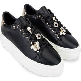 Resim Tamer Tanca Kadın Suni Deri Siyah Analin Sneakers & Spor Ayakkabı 1009 2210 Bn Ayk Sk25-26 Sıyah Anl Siyah 