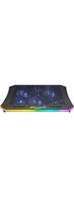 Resim AD-RC34 Metafor Rgb 6 Fanlı Telefon Tutuculu Rgb Işıklı 15-17 Notebook Soğutucu Stand 