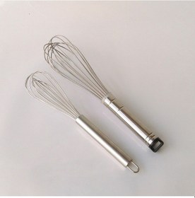 Resim İkili Paslanmaz Çırpıcı (Küçük-Büyük Boy) Gümüş 