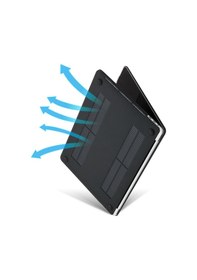 Resim Arabulalaca A1465 Apple Uyumlu MacBook Air 11.6" Kılıf Mat Hardcase Kapak Kılıf Siyah 