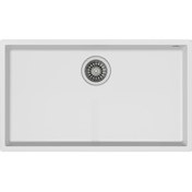 Resim Teka SQUARE 72.40 TG ARTIC WHITE Tezgahaltı Granit Eviye Beyaz 72 cm 115230019 