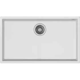 Resim Teka SQUARE 72.40 TG ARTIC WHITE Tezgahaltı Granit Eviye Beyaz 72 cm 115230019 