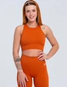 Resim Gymwolves Kadın Halter Yaka Dikişsiz Spor T-Shirt | Crop Tops | 