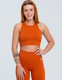 Resim Gymwolves Kadın Halter Yaka Dikişsiz Spor T-Shirt | Crop Tops | 