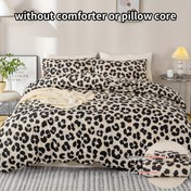 Resim 3 adet Leopar Desenli Çarşaf Kılıf Seti, Yorgan veya Yastık Girişleri Olmadan - Canlı Hayvan Desenli Yatak Takımı, Fermuarlı Polyester, Makinede Yıkanabilir, Tüm Mevsimler İçin Kullanılabilir, Yatak Takımı Aksesuarları, Yatak Odası Stili, Şık Yatak Odası Görünümü, Düz Yüzeyli Kumaş 