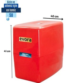 Resim 5 Filtreli 10 L Pompasız Kırmızı Kapalı Kasa Su Arıtma Cihazı 