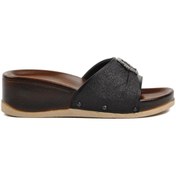 Resim Pierre Cardin Pc-7023 Siyah Dolgu Topuk Kadın Terlik 
