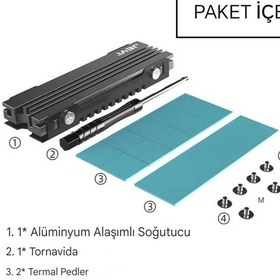 Resim 2280 M.2 Ssd Soğutucu Magnezyum Alüminyum Ps5/ps İcold 007 