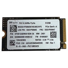 Resim SK Hynix PVC10 512 GB 5100/2200 MB/s Gen4x4 M.2 22x42 SSD 