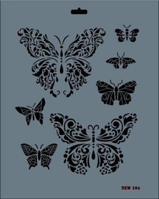 Resim Mey İthalat Rich New Seri N-104 Stencil 35x25 Cm 