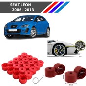 Resim Otozet - Seat Leon Bijon Civata Kapağı Kırmızı Renk 20 Adetli Set 17mm 1k06011739b9 