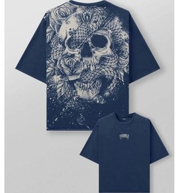 Resim Youngla Erkek Yazlık Spor Tişört - Nefes Alabilen, Çabuk Kuruyan Kısa Kollu Beyaz Üstlacivert Lacivert 