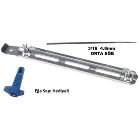 Resim Tecomec Zincir Bileme Eğeleme Aparatı+ Orta Eğe 3/16 4.8 Mm 