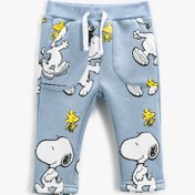 Resim Erkek Bebek Snoopy Eşofman Altı Lisanslı Beli Bağlamalı Cepli Pamuklu 