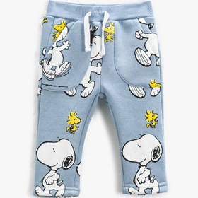 Resim Erkek Bebek Snoopy Eşofman Altı Lisanslı Beli Bağlamalı Cepli Pamuklu 