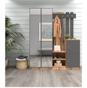 Resim Robinhome Robin Home Benjamin Vestiyer Portmanto Ayakkabılık Çam-Gri 