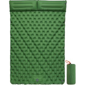 Resim Ekstra Geniş Çift Ayaklı Şişme Kamp Matı - Neme Dayanıklı TPU, Hafif & Taşınabilir 2 Kişilik, Saklama Çantası Dahil 