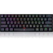 Resim Redragon K630 Rgb Dragonborn Blue Swıtch %60 Q Tr Mekanik Oyuncu Klavyesi Siyah 