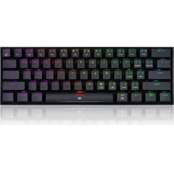 Resim Redragon K630 Rgb Dragonborn Blue Swıtch %60 Q Tr Mekanik Oyuncu Klavyesi Siyah 