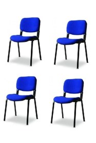 Resim Clk Home Mavi Ofis Büro Bekleme Misafir Form Koltuğu Sandalyesi 4lı Mavi 