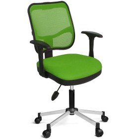 Resim Türksit 807 File Çalışma Koltuğu Metalik Gri Boyalı Ayak F,yeşil Yeşil 