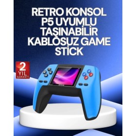 Resim Gültekin P5 Retro Gamepad | 520 Klasik Oyunlu Mini Oyun Konsolu 