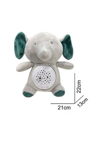 Resim Sesli Ve Işıklı Pelüş Uyku Arkadaşı Fil Gri 